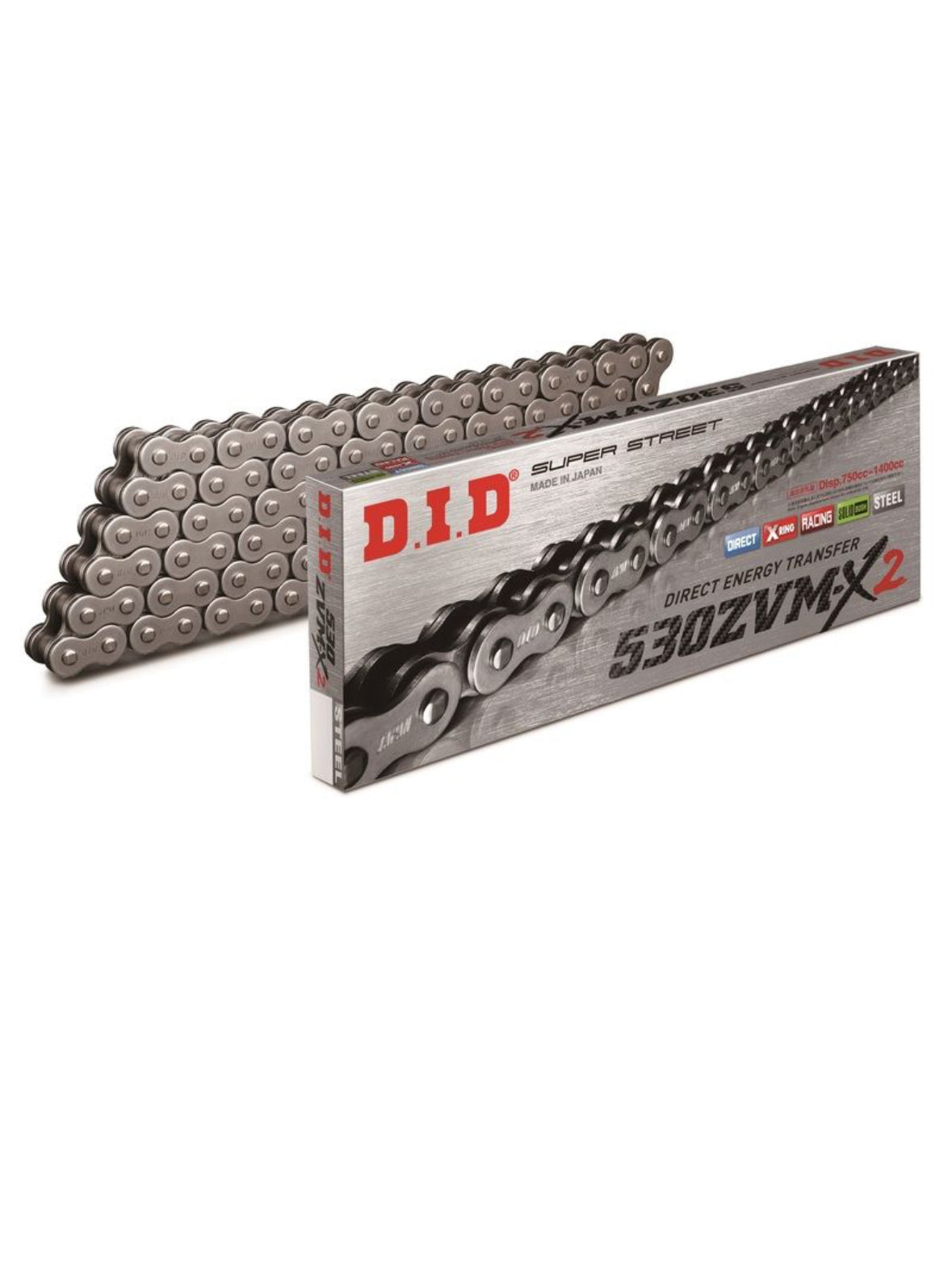 D.I.D 530ZVM-X2 Chain+Connecting link rivet type (ZJ)