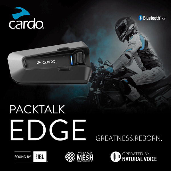 CARDO SCALA RIDER PACKTALK EDGE SOUND JBL INTERCOM CONFERENCE DMC WITH 15 MOTORCYCLISTS 1.6KM SINGLE