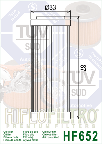 HiFlo Oil Filter- HF652