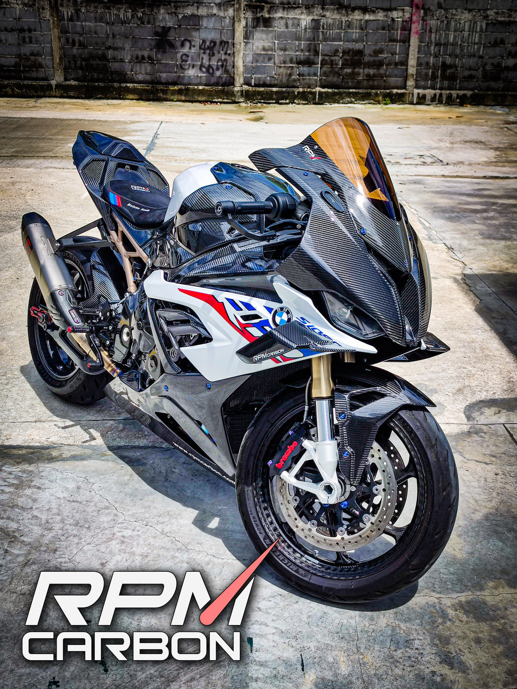 BMW S1000RR Carbon Fiber Full Front Fairing Cowl