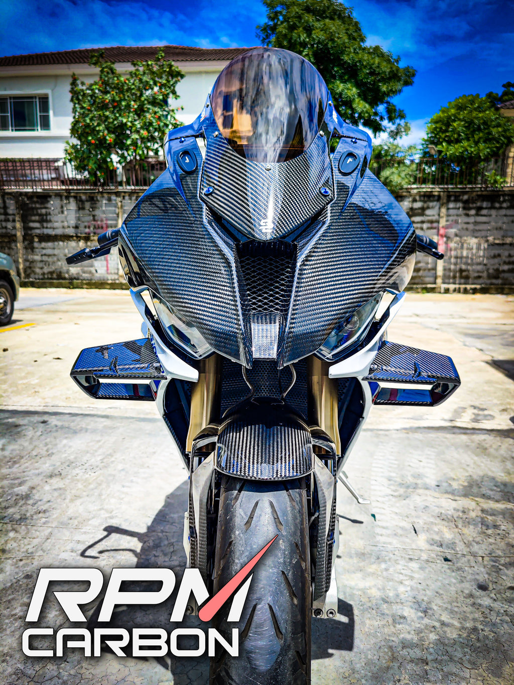 BMW S1000RR Carbon Fiber Full Front Fairing Cowl