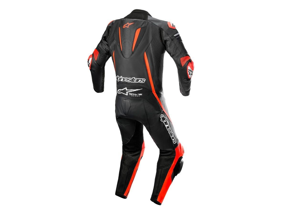 ALPINESTARS FUSION RACING LEATHER SUIT BLACK / RED FLUO