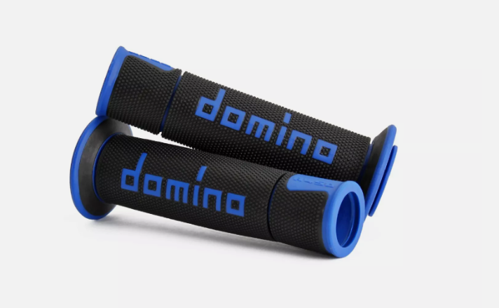 A450 DOMINO UNIVERSAL RACING PAIR GRIPS BLACK / BLUE