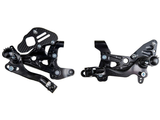 SPIDER ADJUSTABLE REAR SETS REVERSE SHIFT EVO MODEL DUCATI PANIGALE V4 / S / R 18-23